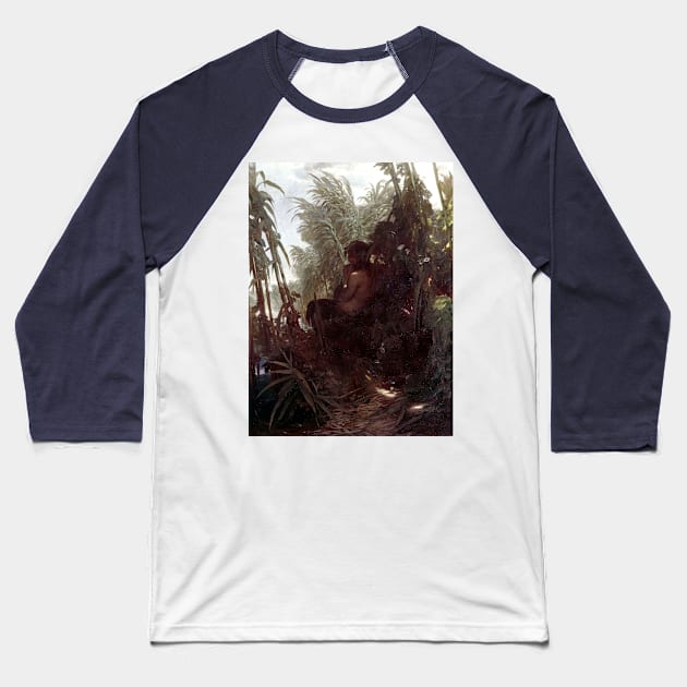 Pan in the Reeds - Arnold Bocklin Baseball T-Shirt by forgottenbeauty